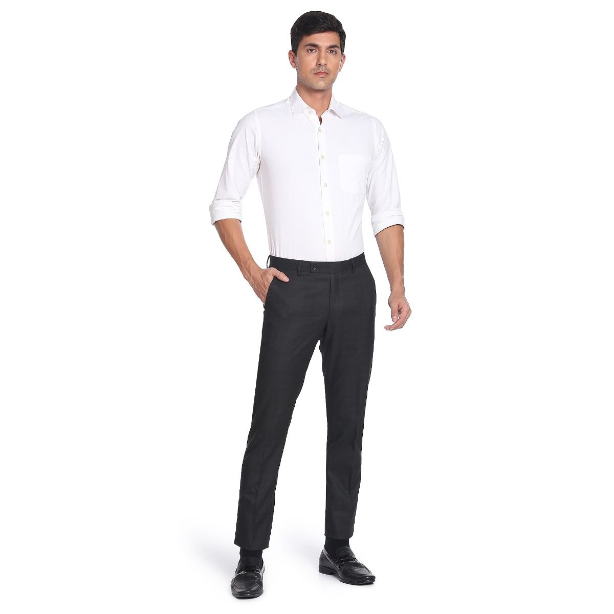 ASOS DESIGN slim smart pants with micro plaid in brown | ASOS