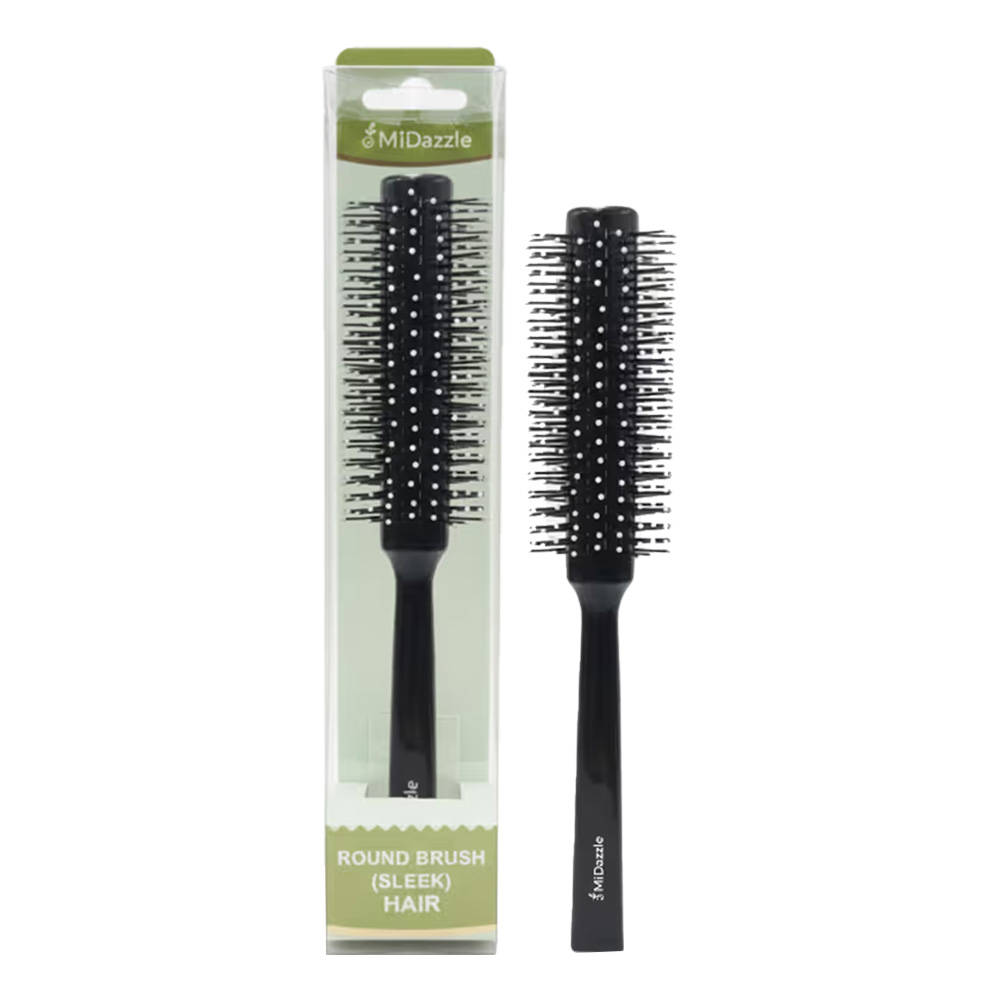 Midazzle Round Hair Brush With Heat Resistant Bristles For Blow Drying & Styling - Design 4