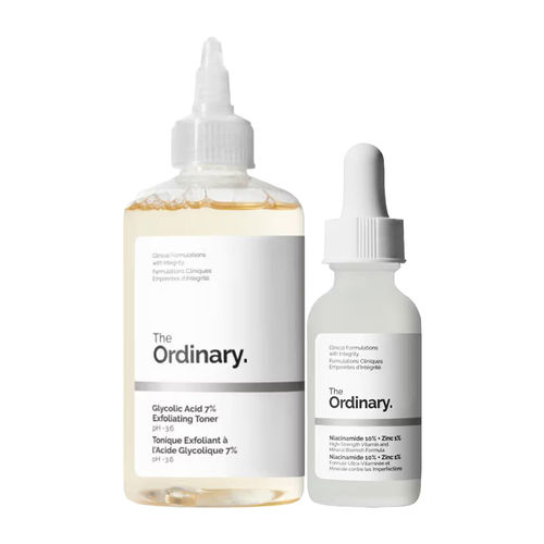 The Ordinary Skin Brightening Duo Niacinamide Serum + Glycolic Toner