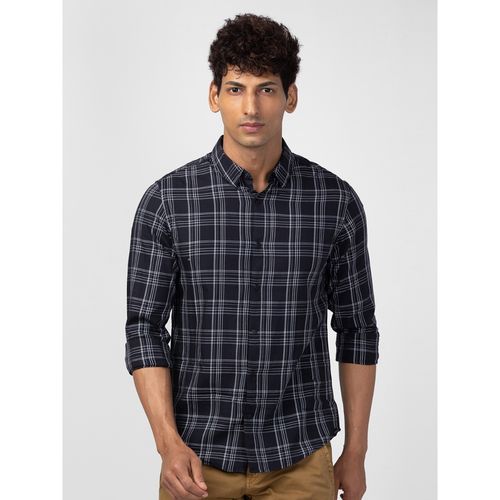 Buy Spykar Black Full Sleeves Twill Shirt For Men Online