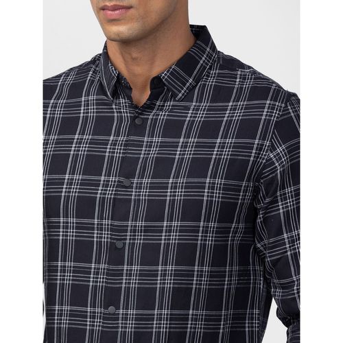 Buy Spykar Black Full Sleeves Twill Shirt For Men Online