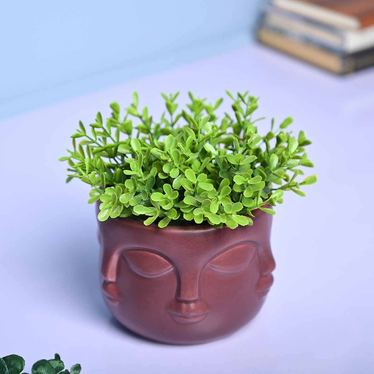 Voncasa Ceramic Red Color Vase