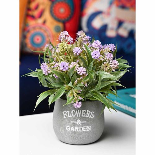 Buy Voncasa Plastic Green Artificial Flower With Pot Online
