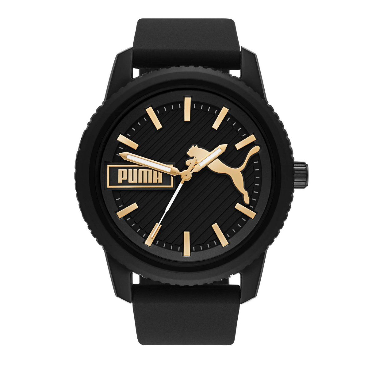 PUMA Mens Pulse Metallic Gold Heart Rate Monitor Watch – Crown Watch Loft