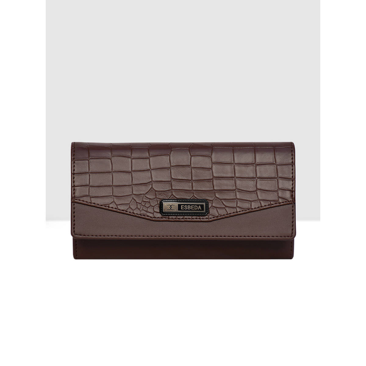 ESBEDA Brown Color Croco Embossed Wallet for Women