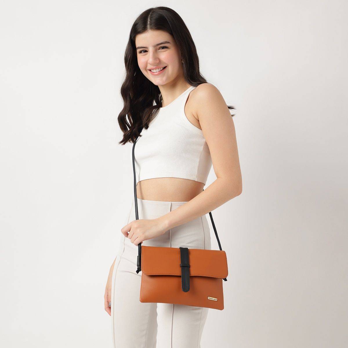 Fastrack Flap Buckle Sling for Women
