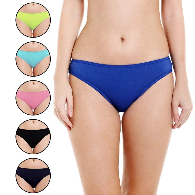 Buy Enamor Pb40 Modern Starter Nylon Sweat Wicking Bikini Panty -Greek Blue  Online