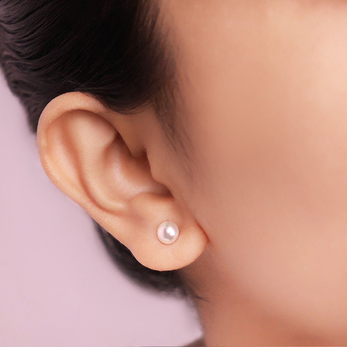 Cream Uneven Shell Pearl Earrings V Hook Gold