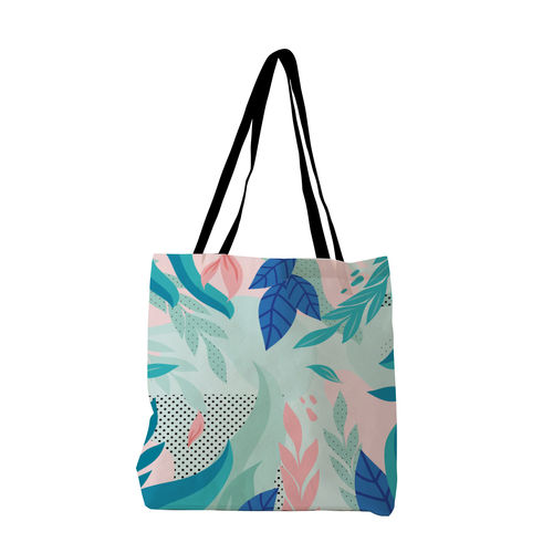 Crazy Corner Leafy Blue Tote Bag: Buy Crazy Corner Leafy Blue Tote