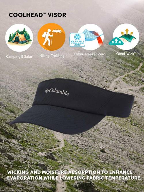 Buy Columbia Unisex Black Coolhead Visor Cap Online display picture 1