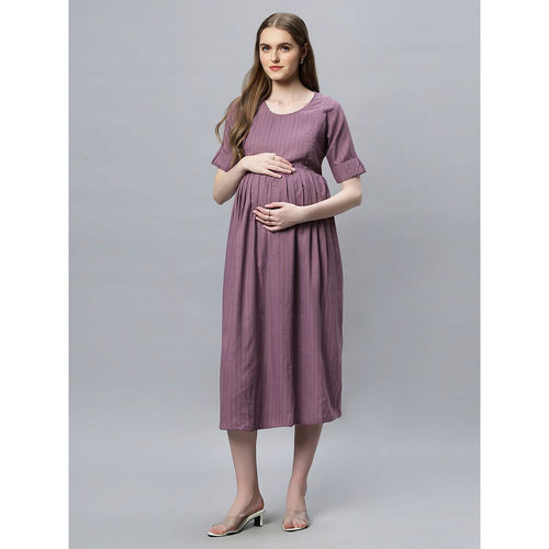 strapless open back dress Blake Oversized Maternity & Nursing Lounge Dress | Twilight main image 0