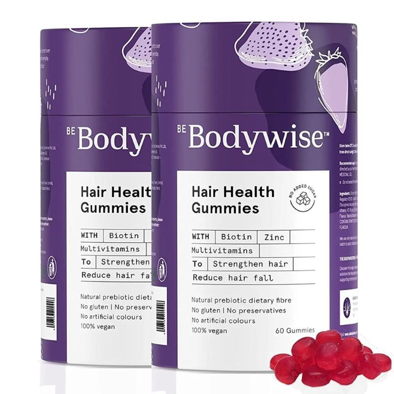 Be Bodywise 5000 Mcg Biotin Gummies For Healthy Hair With Added Zinc & Multivitamins - 120 Day Pack