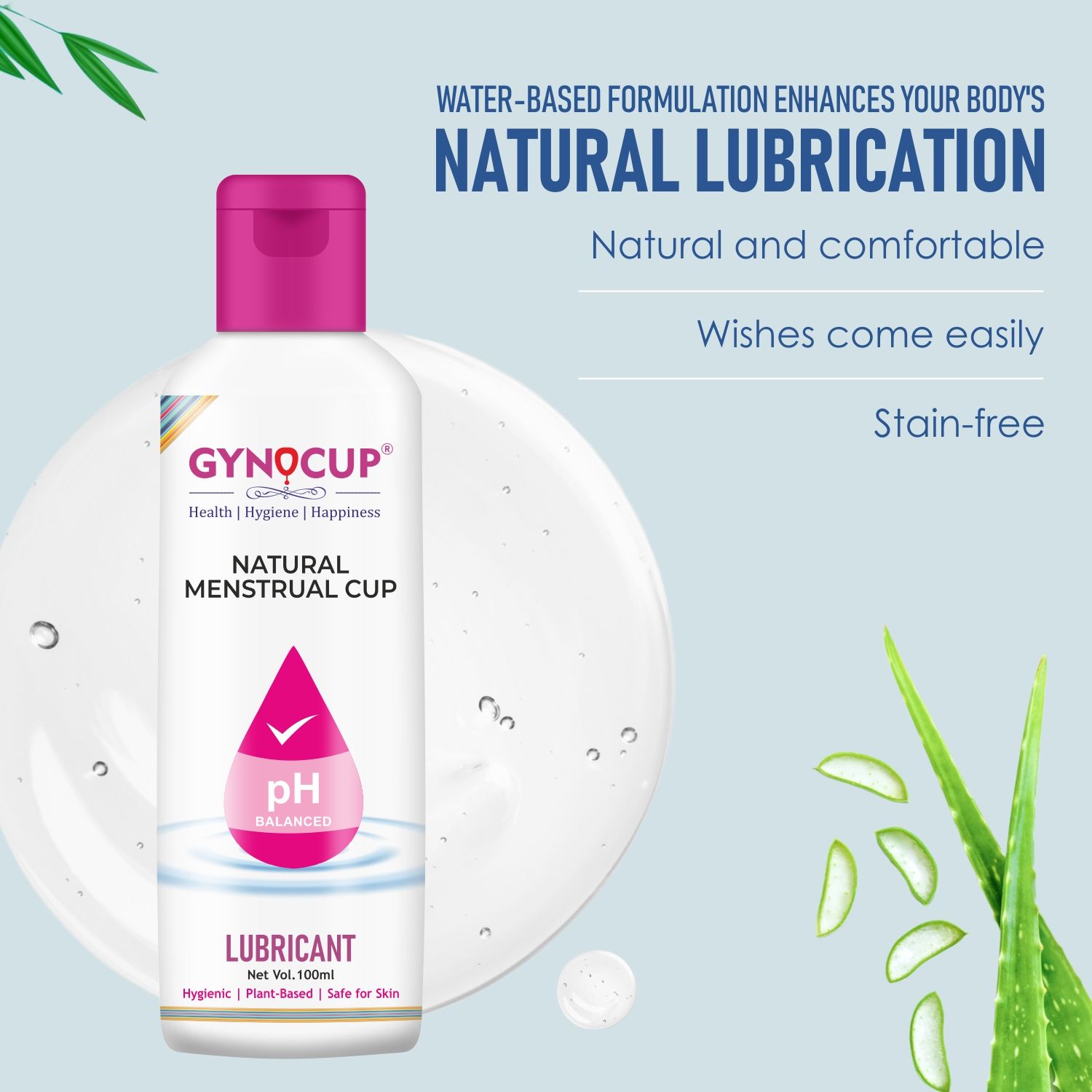 Gynocup Menstrual Cup Lubricant Water Based & Ph Balanced (Pack Of 2