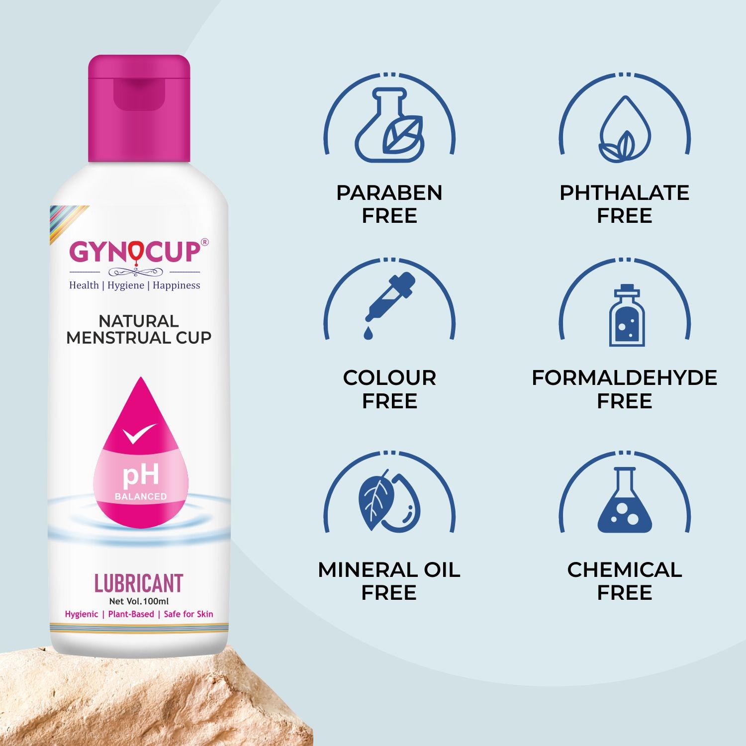 Gynocup Menstrual Cup Lubricant Water Based & Ph Balanced (Pack Of 2