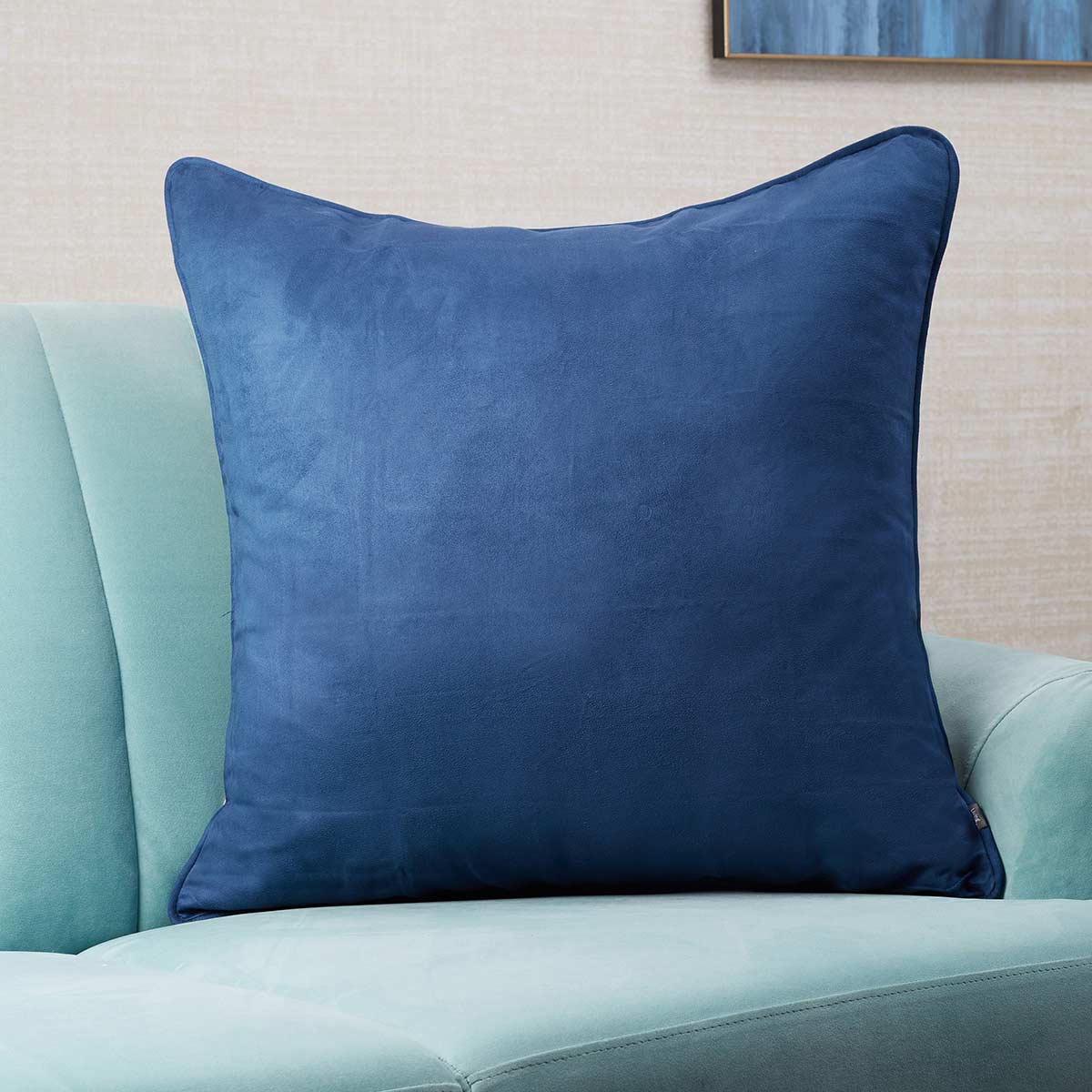 HomeTown Nora Shades Suede Reversible Solid Cushion Cover 60 x 60 Cm in