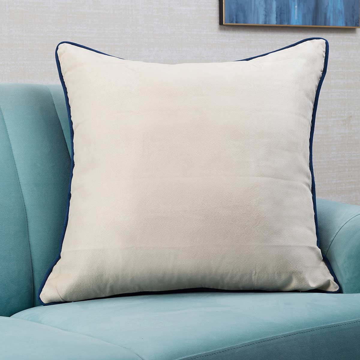 HomeTown Nora Shades Suede Reversible Solid Cushion Cover 60 x 60 Cm in