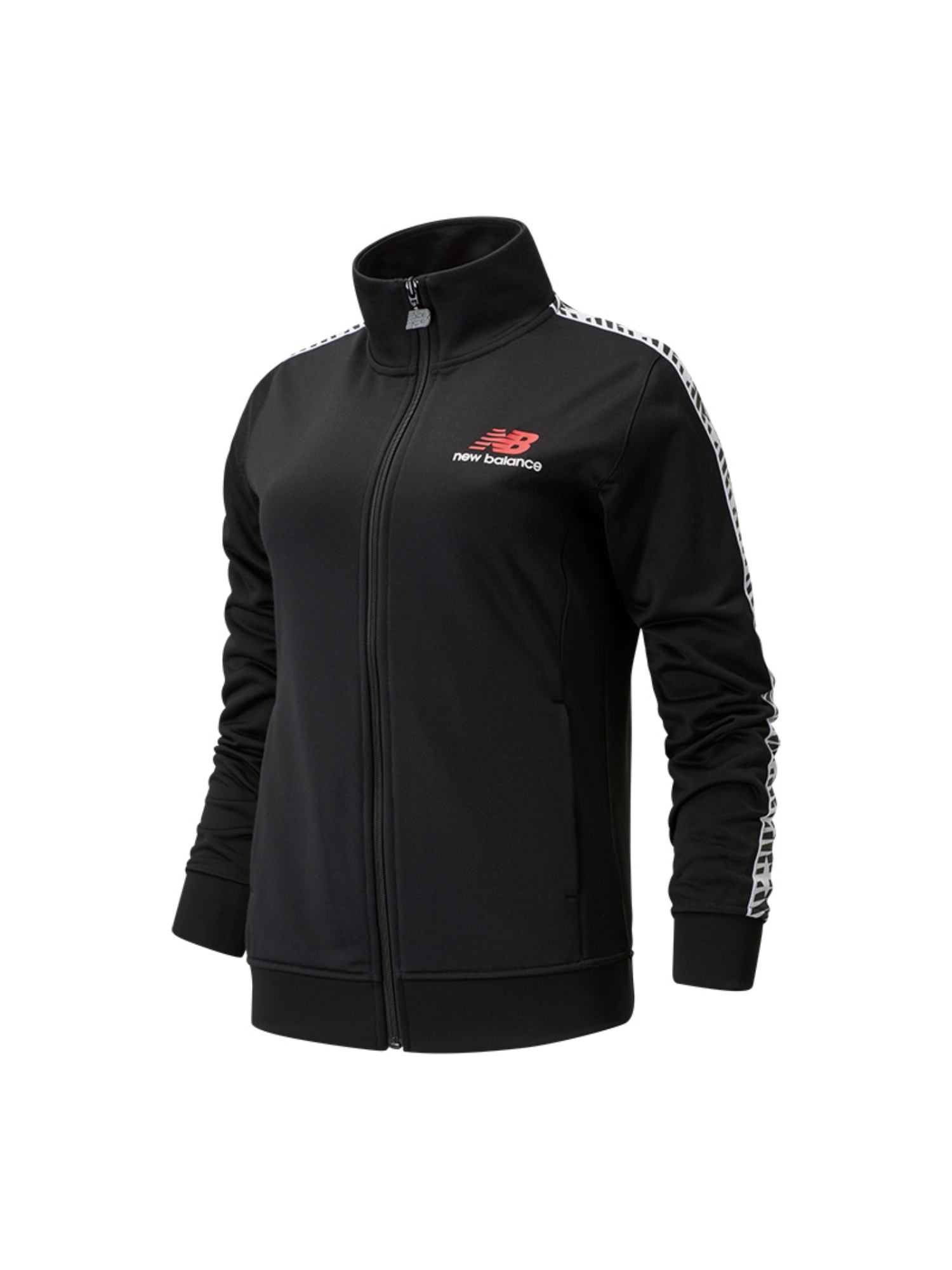 New Balance レディース ジャケット サイズ0 ブラック Buy New Balance Black Solid/Plain High Neck Jacket Online