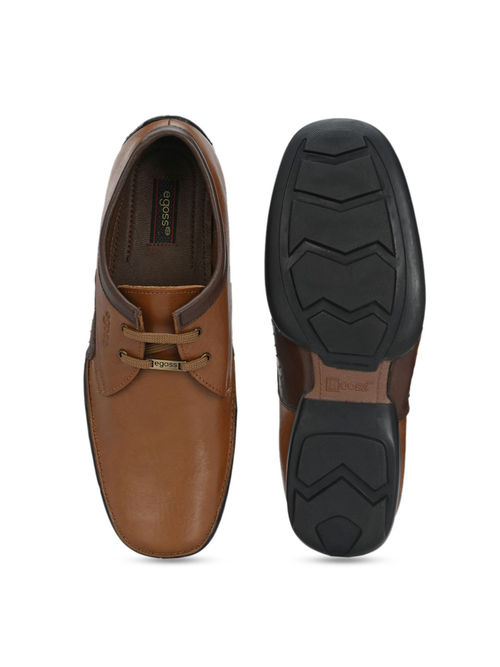 Buy EGOSS Comforts Genuine Leather Tan Brown Casual Lace-Up