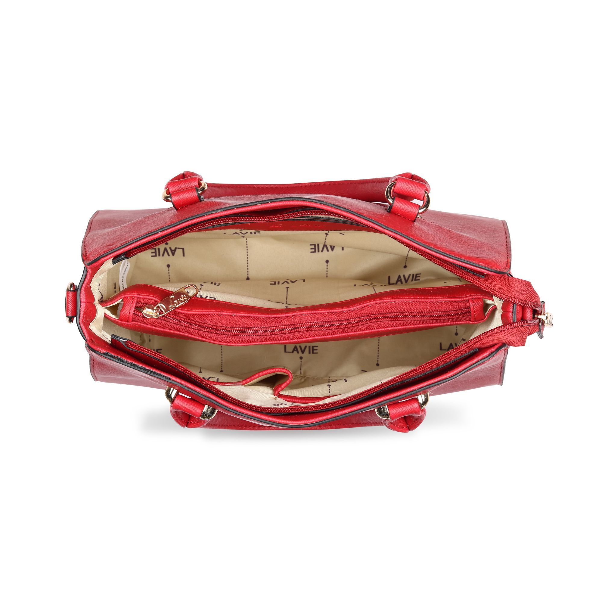 Buy Lavie Red Solid plain Handbags Online