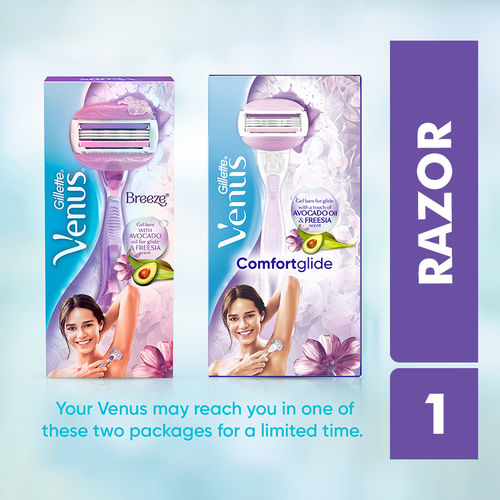 Gillette Venus Comfortglide Hair Removal Razor for Women with Avocado Oils & Freesia Scent 1 Pc: Buy Gillette Venus Comfortglide Hair Removal Razor for Women with Avocado Oils & Freesia Scent 1 Gillette Venus Comfortglide Hair Removal Razor for Women with Avocado Oils & Freesia Scent 1 Pc: Buy Gillette Venus Comfortglide Hair Removal Razor for Women with Avocado Oils & Freesia Scent 1