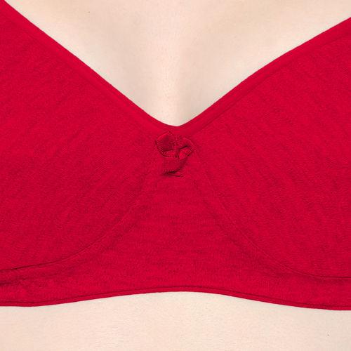 Buy Sonari 0015 Women's Light Padded Regular Cotton Bra - Red (34B