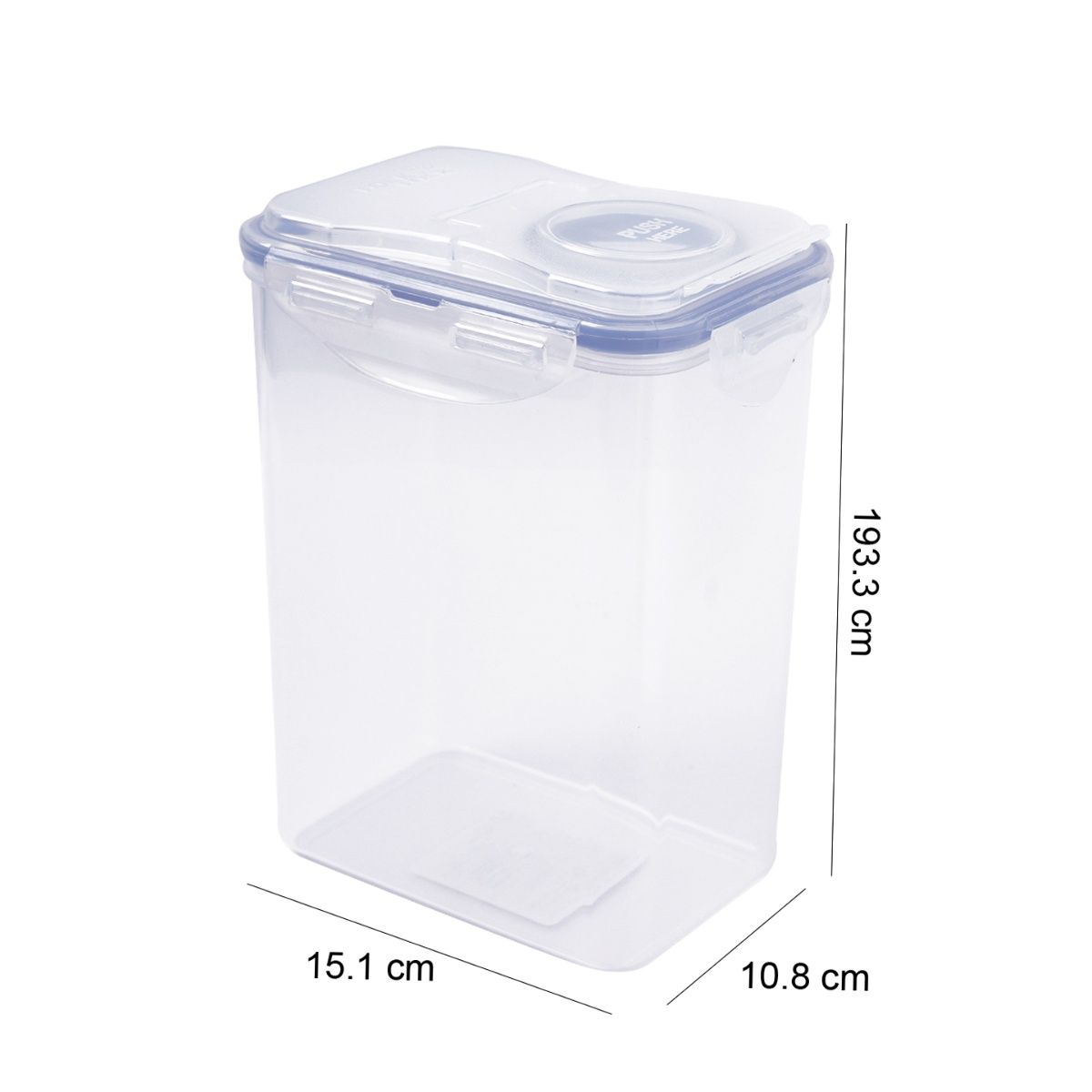 Lock & Lock Plastic Airtight Food Storage Container with Flip Lid, 1.8