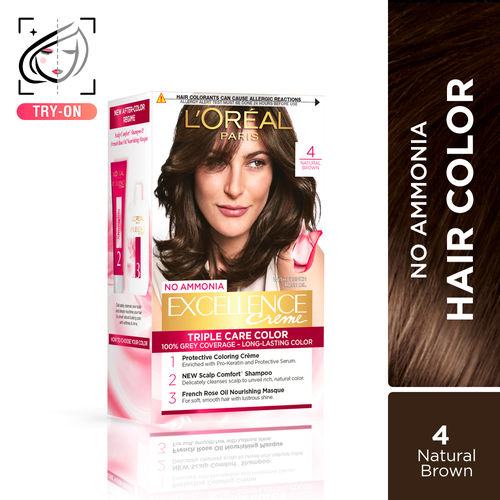 L'Oreal Paris Excellence Creme Triple Care Hair Color - 4 Natural Brown\n:  Buy L'Oreal Paris Excellence Creme Triple Care Hair Color - 4 Natural Brown\n  Online at Best Price in India |