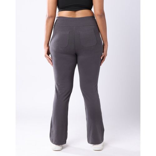 Flare Pants Cotton Plus Size Pants Buy Bliss Club Women Grey