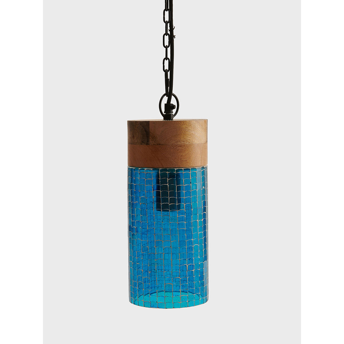 Buy Fabindia Mosaic Pendant Lamp Tall Blue Online