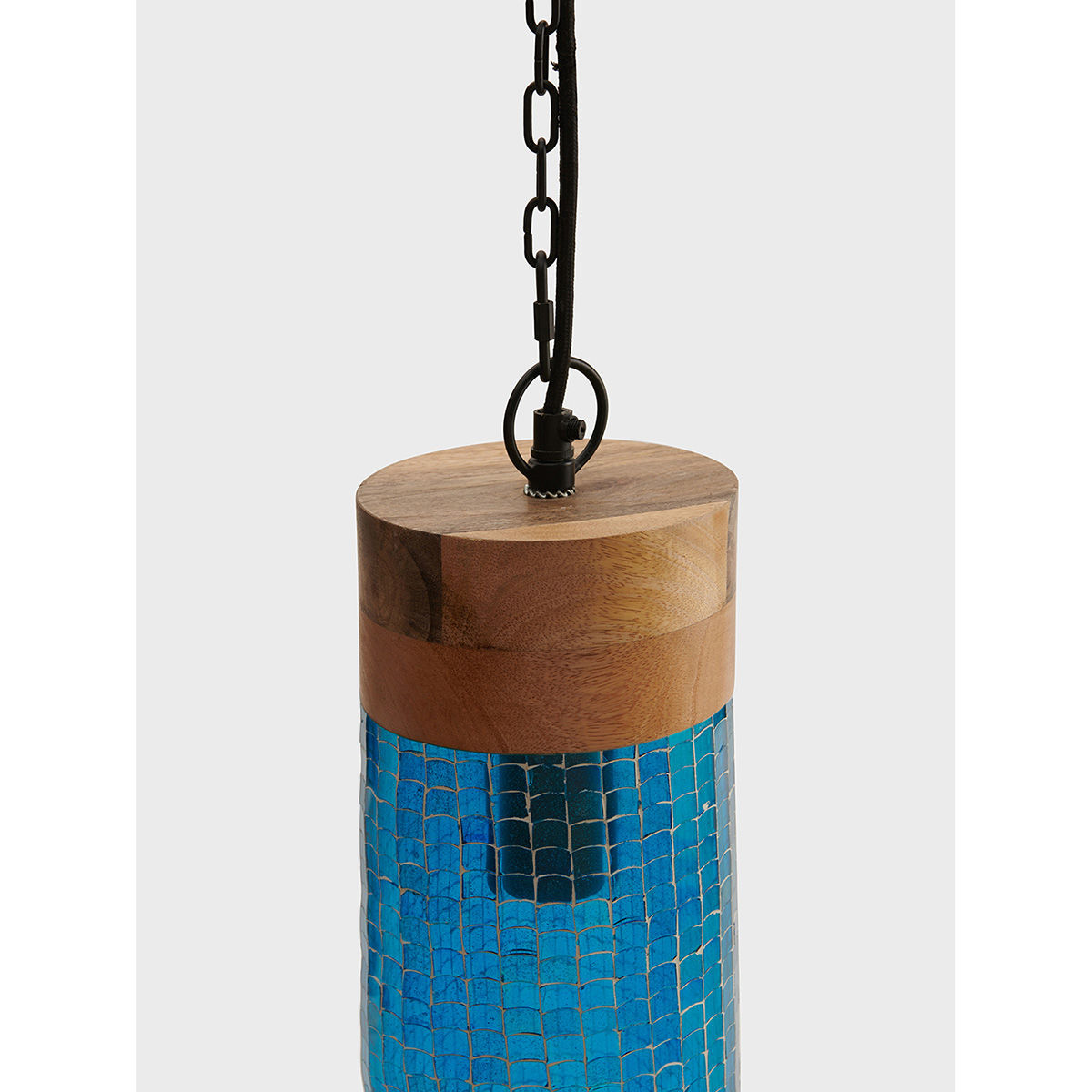 Buy Fabindia Mosaic Pendant Lamp Tall Blue Online