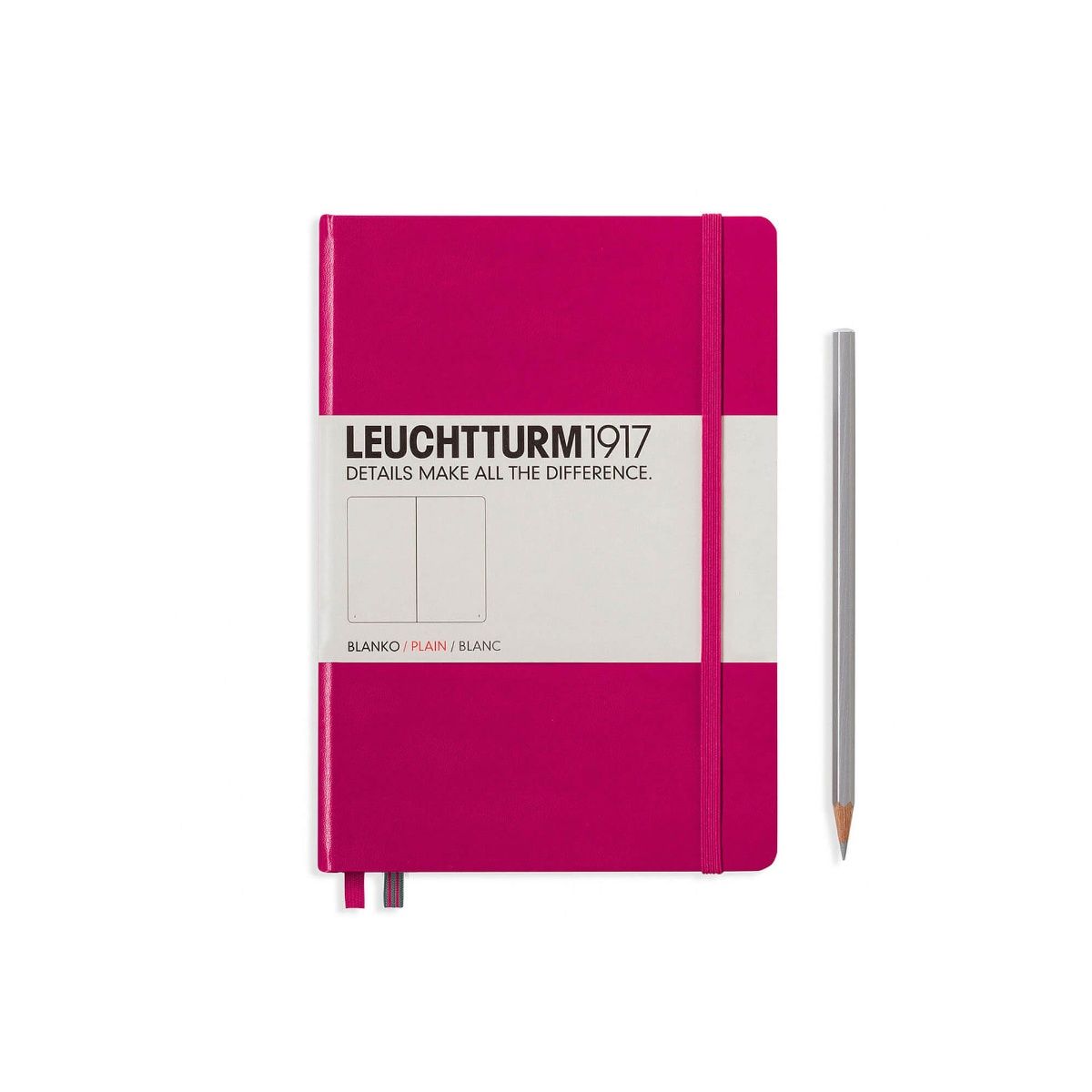 Leuchtturm1917 Medium A5-Size Hard Cover Notebook (Plain) - Berry Purple