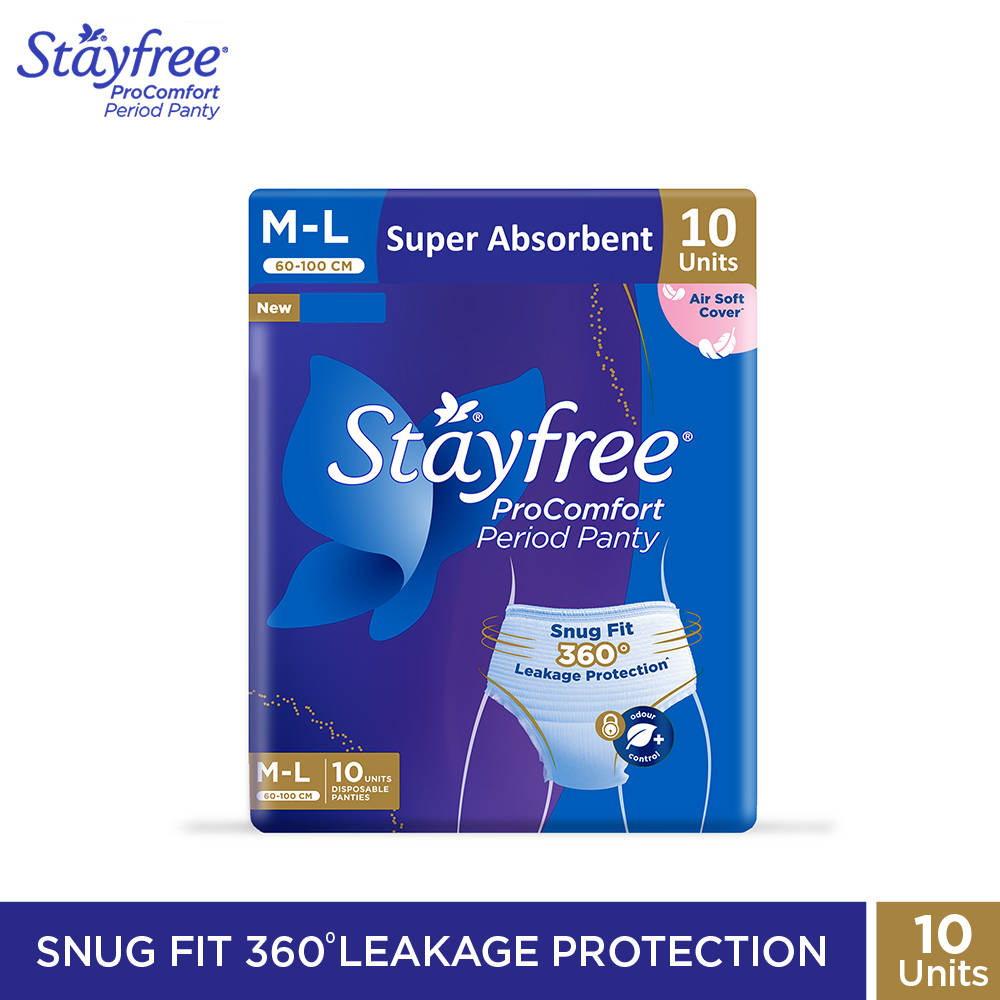 Stayfree Procomfort Period Panty M - L - Pack Of 10