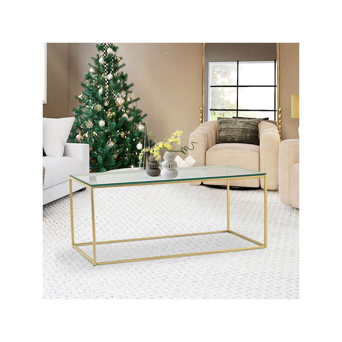 Buy Claymint Windsor Glass Coffee Table Online