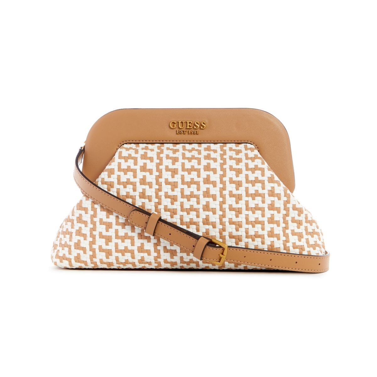 Guess Brown Abey Frame Clutch: Buy Guess Brown Abey Frame Clutch