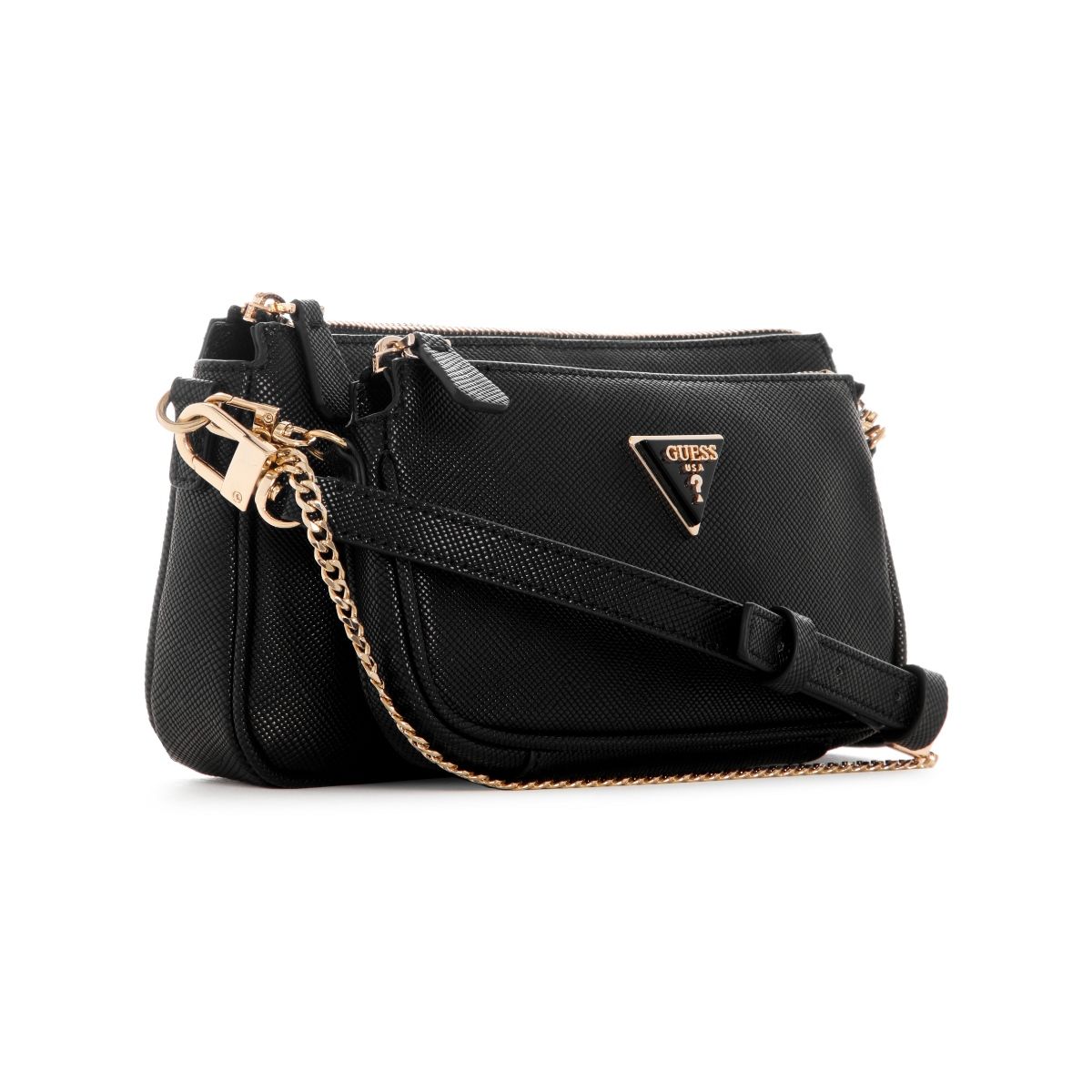 Buy Guess Black Noelle Double Pouch Crossbody Bag Online