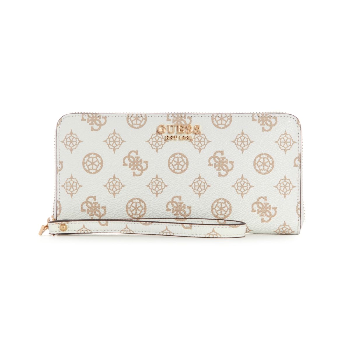 Buy Guess White Laurel Zip Around Wallet Online