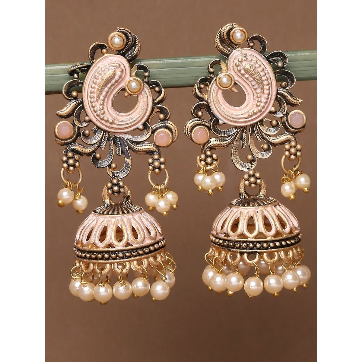 Flipkartcom  Buy Shining Diva Latest Design Stylish Traditional Party  Wear Pearl Jhumki Earrings Pearl Metal Jhumki Earring Online at Best Prices  in India