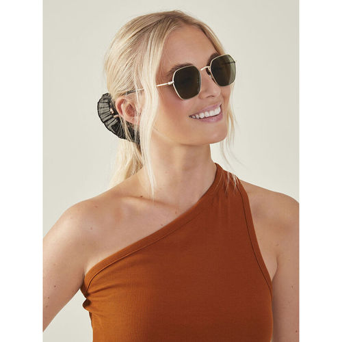 Buy Accessorize London Womens Black Metal Frame Square Sunglasses