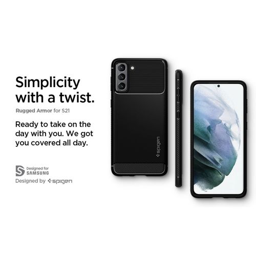 Buy Spigen Samsung Galaxy S21 5g Rugged Armor Case Cover-black Online