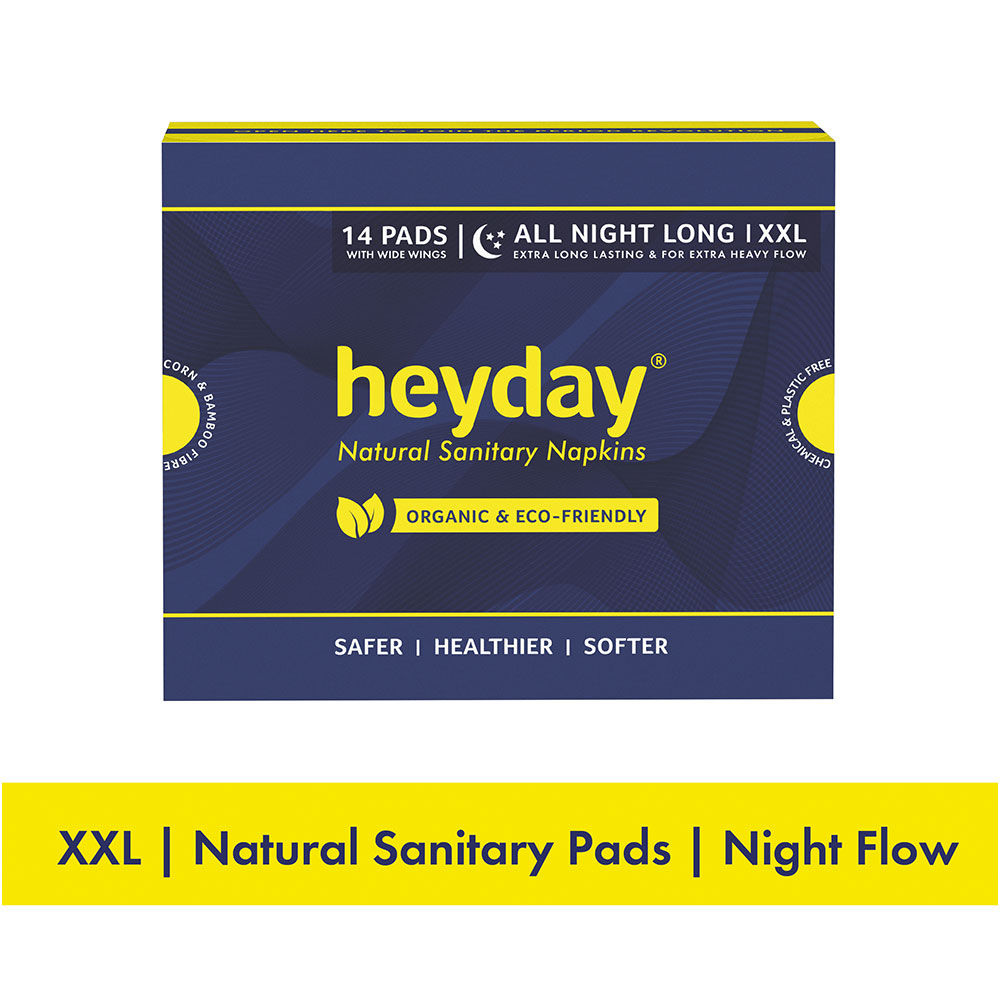 Heyday Natural and Organic All Night Long Sanitary Napkins ( NP - 14) XXL