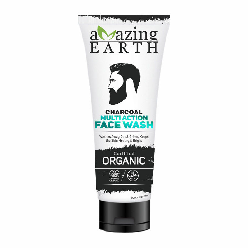 AMAzing EARTH Charcoal Multi-action Face Wash For Men