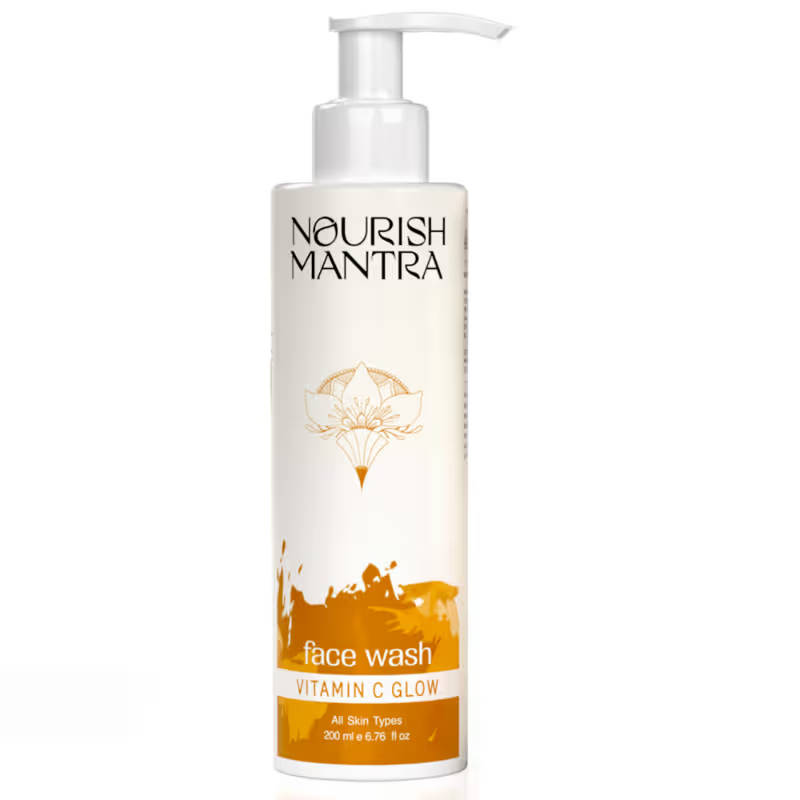 Nourish Mantra Vitamin C Face Wash with Aloe Vera & Vitamin E, Brightening Cleanser