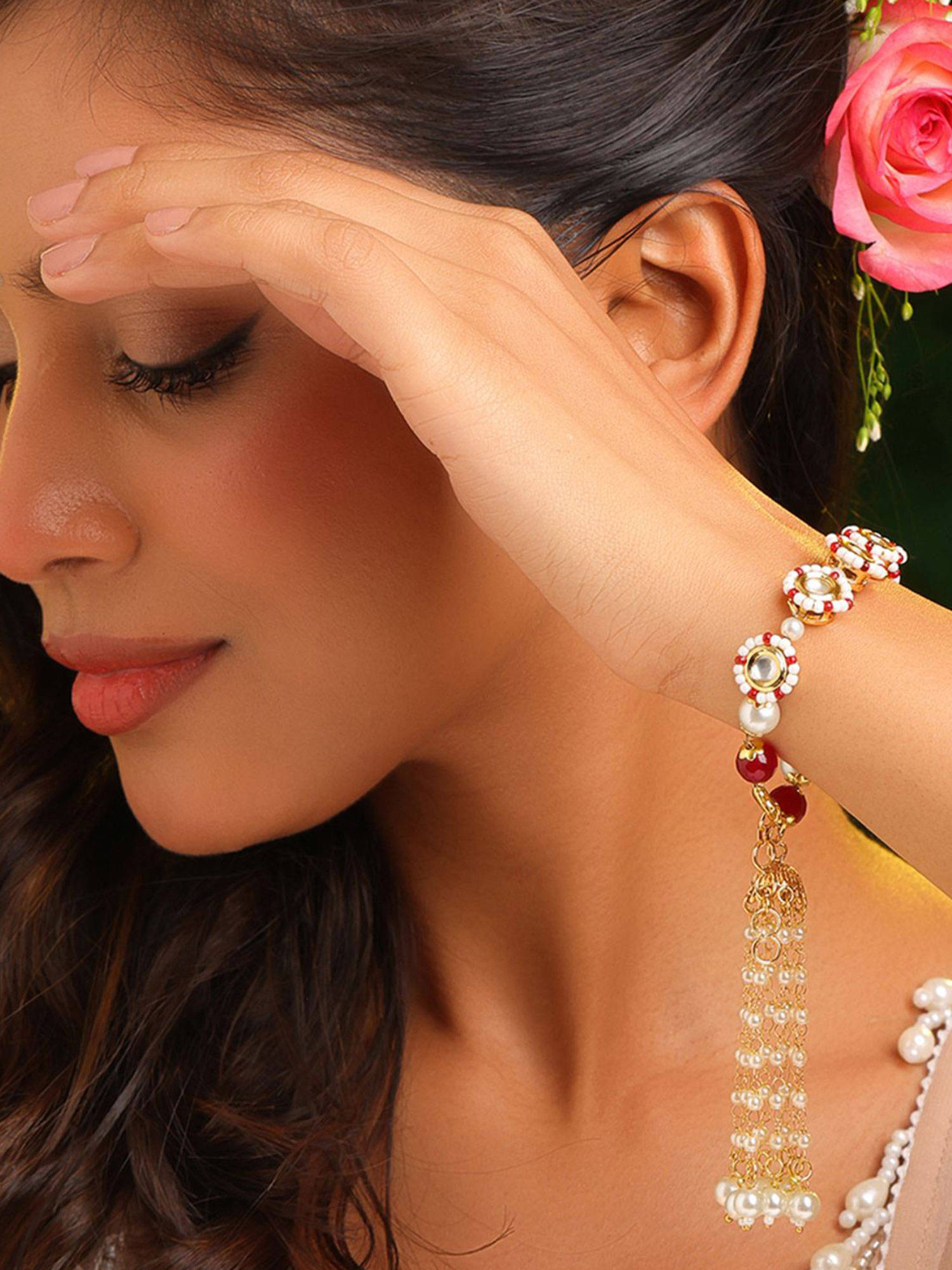 Ruby Raang Studio Royal Pearl Haathphool