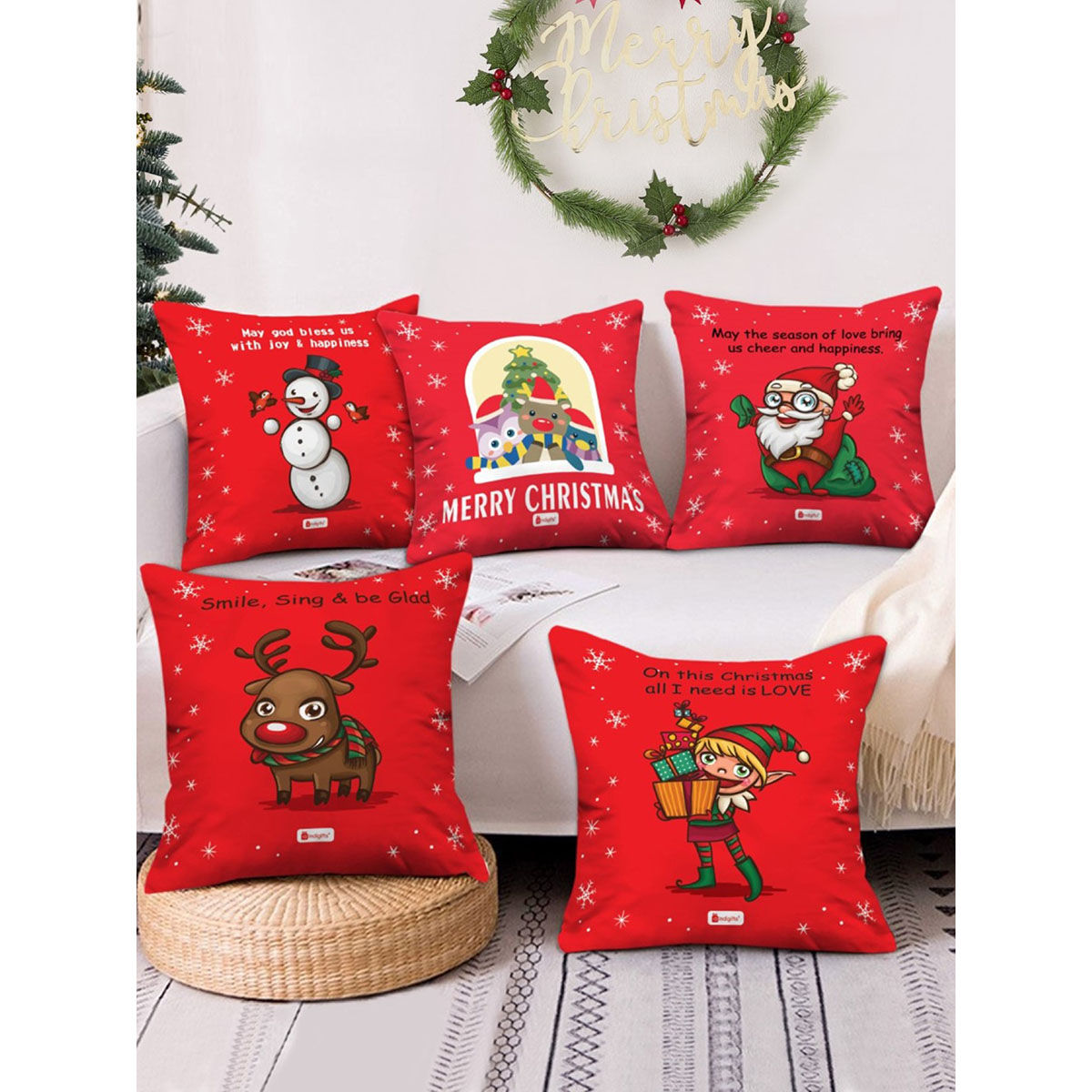 Christmas pillow covers clearance 16x16
