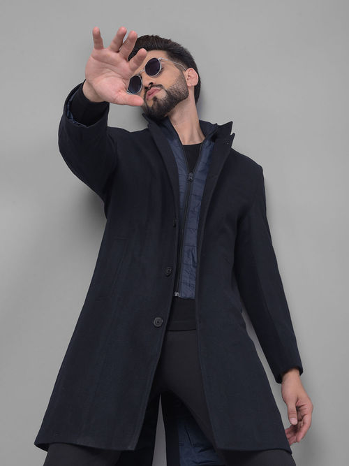 Crimsoune Club Overcoat For Men Online CRIMSOUNE CLUB Men Black