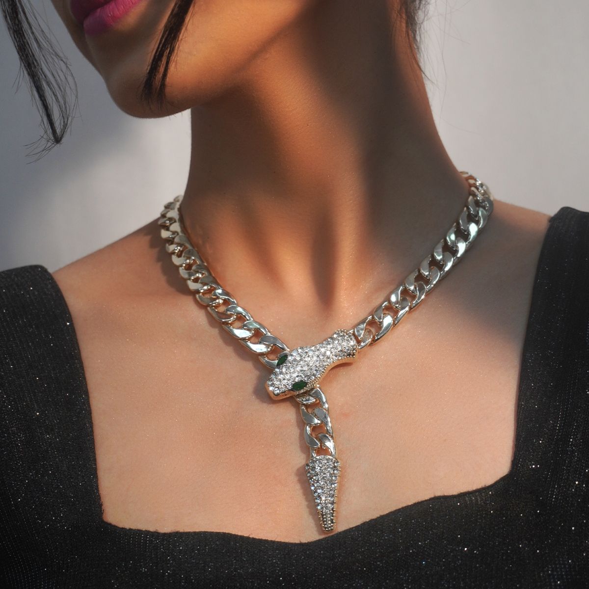 RAMANYA Python snake necklace silver for women girls Alloy Necklace Price  in India - Buy RAMANYA Python snake necklace silver for women girls Alloy  Necklace Online at Best Prices in India |