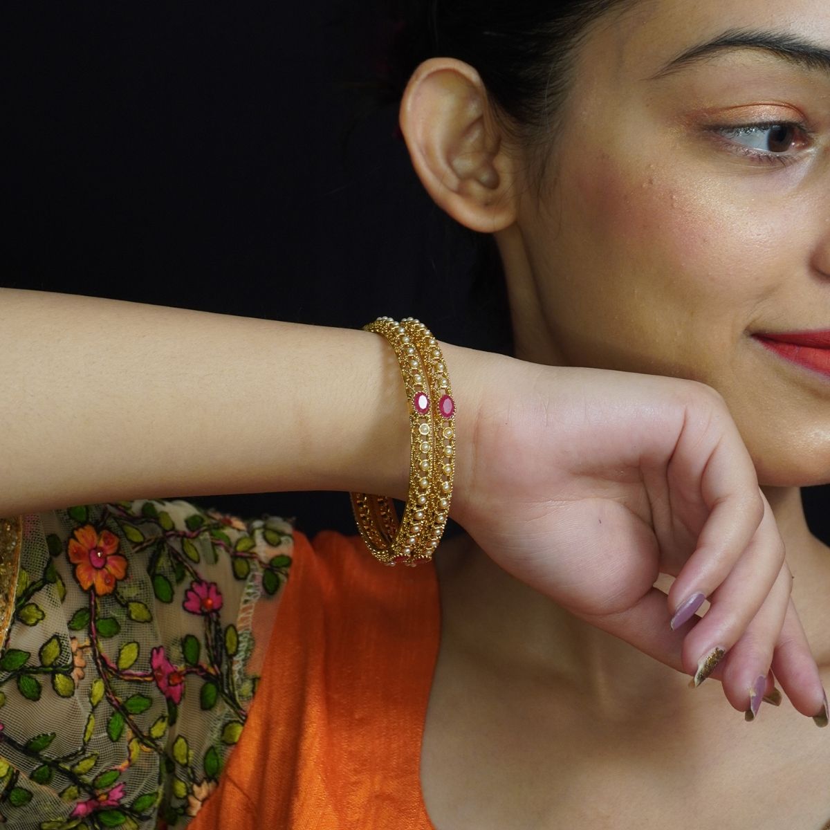 Purchase online Designer Gold Plated Bangles Crystal Jewellery Bangle   Bracelet for Girls  Lady India