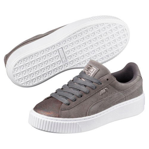 suede platform puma suede wn's gris