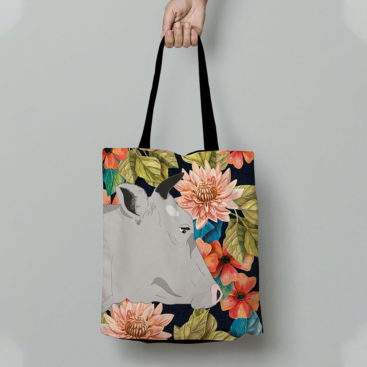 Crazy Corner Flowers Design Tote Bag for Women & Girls (16x14 Inches) (Multi-Color) At Nykaa, Best Beauty Products Online