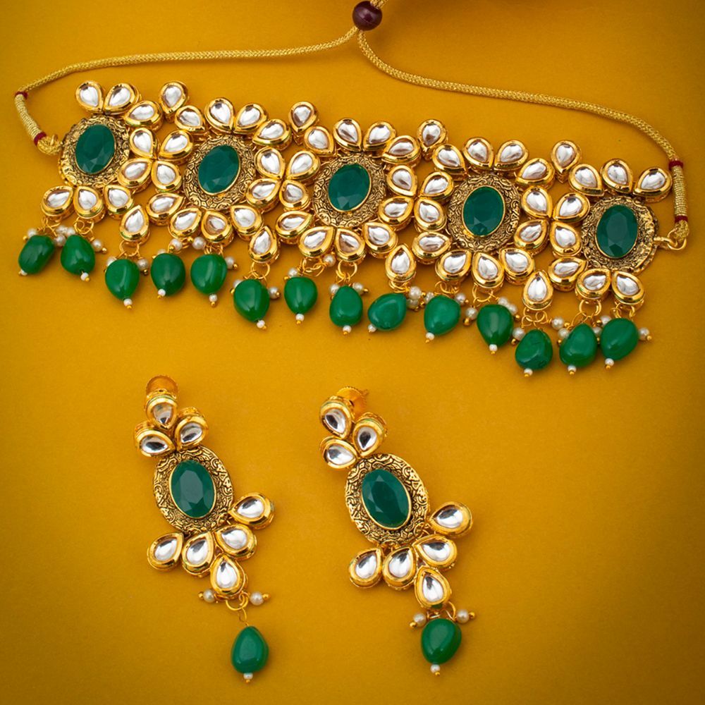 Sukkhi Fancy Gold Plated Kundan Choker 